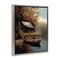 Stupell Industries Autumn Cabin Canoe with Leaves Floating Frame, design by Arlington Prints
